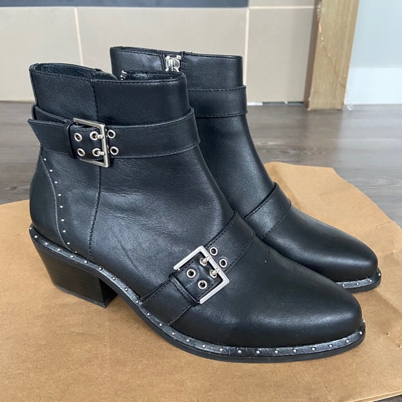 KOOKAI Bonnie Biker Moto Ankle Boots - Picture 1 of 11